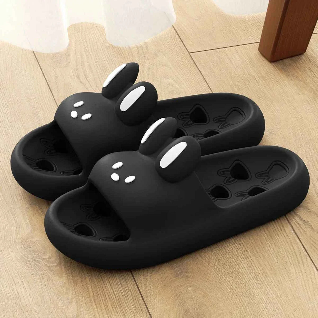 Cute Rabbit EVA Slides – Lightweight Waterproof Cloud Slippers for Women & Men Summer Home & Beach